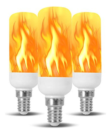 Bombilla Led Tipo Vela Con Efecto De Fuego, T6, T8, E12