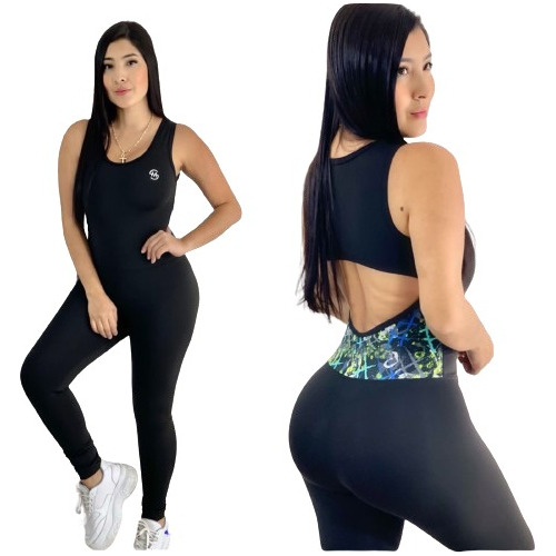 Enterizo Para Dama Negro Ropa Deportiva