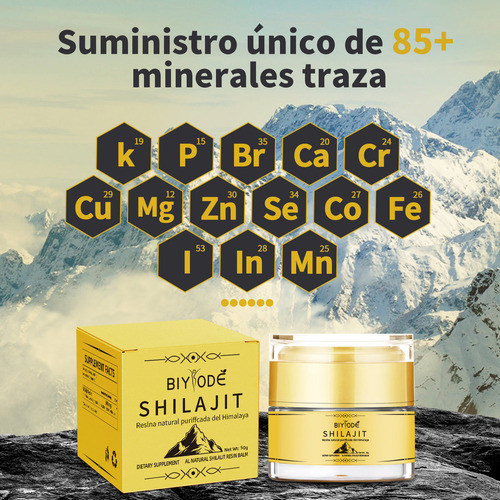 Kit 2 Suplemento Himalayan Gold Grade Shilajit de 50g Biyode