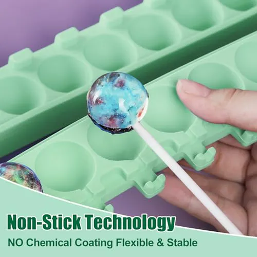 Moldes De Silicona Qeleg Para Lollipops Con 100 Palitos