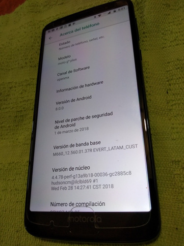 Moto G6 Plus Liberado Estetica De 9.9