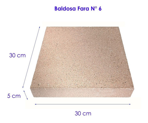 Imagen 2 de 6 de Baldosa Fara N° 6 Refractaria 30 X 30 Cm Altura 5 Cm