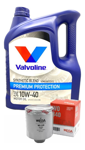 Aceite Valvoline 10w40 X 4 + Filtro De Aceite Vw Fox