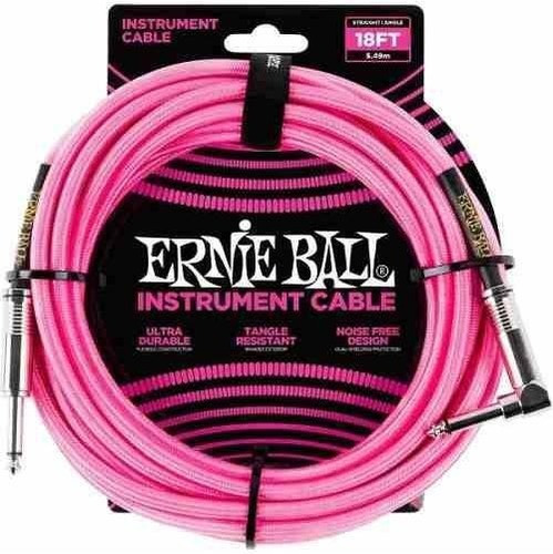 Cable Plug A Plug Ernie Ball 5,5 Metros Recto / L Neon Pink