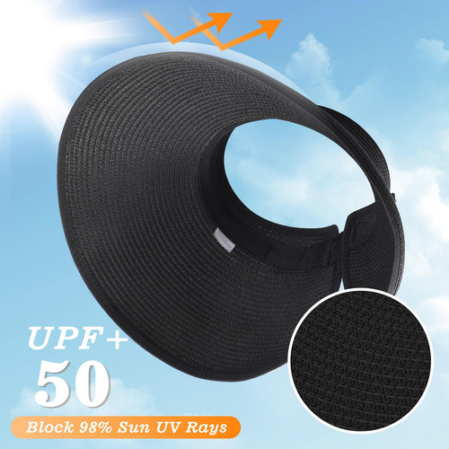 Sombreros Para Mujer, Sombrero De Playa De Paja De Moda Con