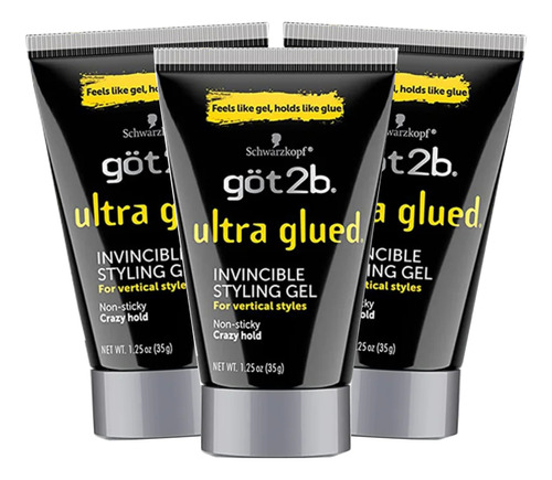 3 Got 2b Ultra Glued Invicible Gel De Estilo 35g Mini 1.25oz