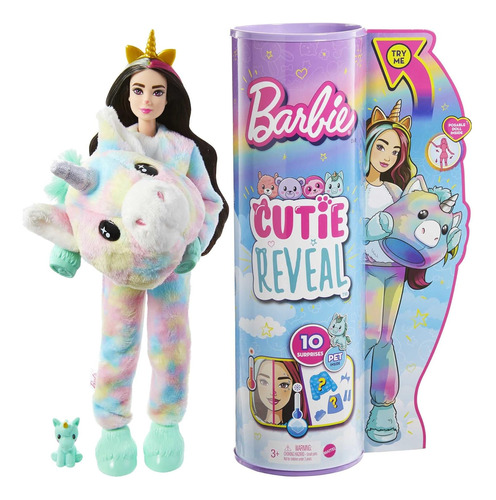 Barbie Muñeca Cutie Reveal Muñeca De Peluche De Unicornio