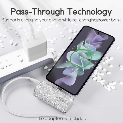 Cargador Portatil Para iPhone Iwalk Mini Power Bank 4500mah Color Plateado