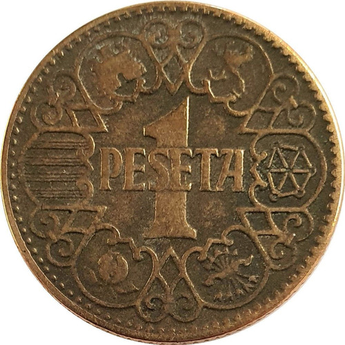 Espanha - Moeda De 1 Peseta De 1.944