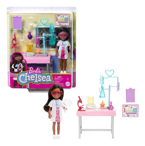 Barbie Family Chelsea Conjunto Laboratório Hjy36 Mattel