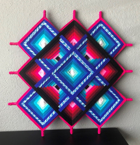 Mandala Tibetano 3 X 3 De 30 Cm Hecho A Mano