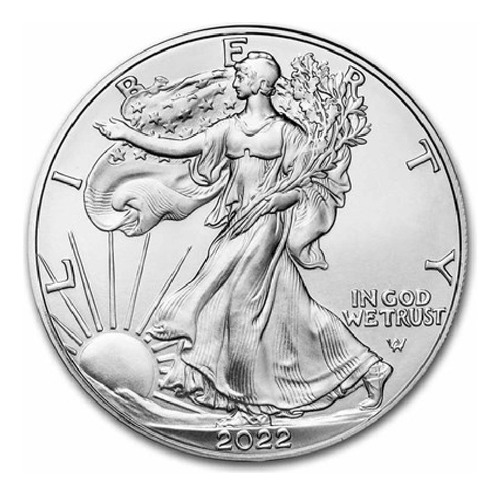 Onza Troy De Plata Pureza .999 American Silver Eagle 2022