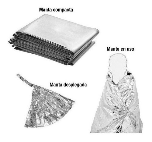 Imagen 6 de 8 de Manta Termica Supervivencia Emergencia Isotermica 210*130 Do