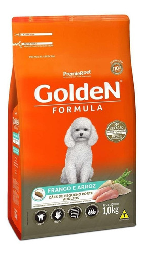 Ração Golden Premium Especial Formula para cachorro adulto da raça pequena sabor frango/arroz em saco de 1kg