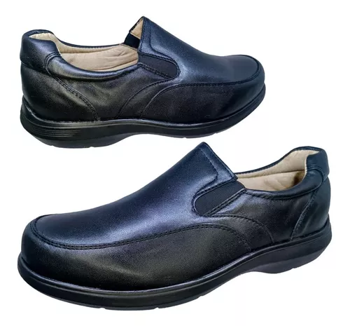 Zapato cómodo para pies anchos color cuero 9192