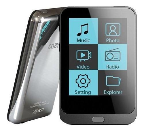 Coby 4 Gb Reproductor De Mp3 Y Video (con Radio Fm Negro