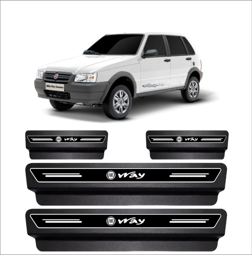 Soleira De Porta Platinum Fiat Novo Uno Way - Todos Os Anos