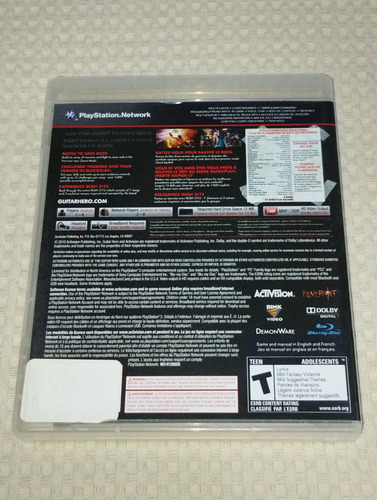 Guitar Hero Warriors Of Rock Ps3 Físico (Usado)