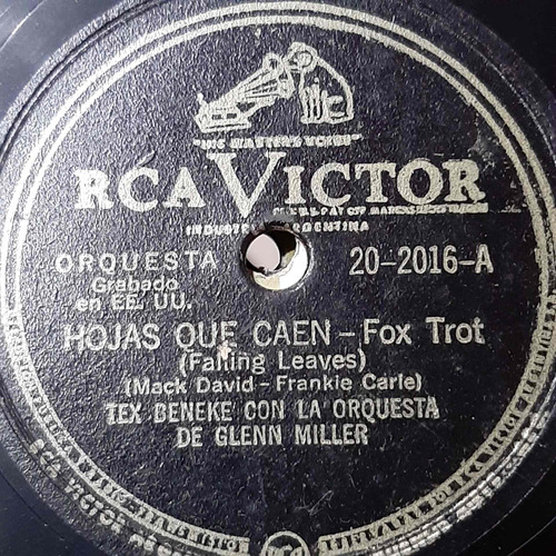 Pasta Tex Beneke Con Glenn Miller Orq Rca Victor C285