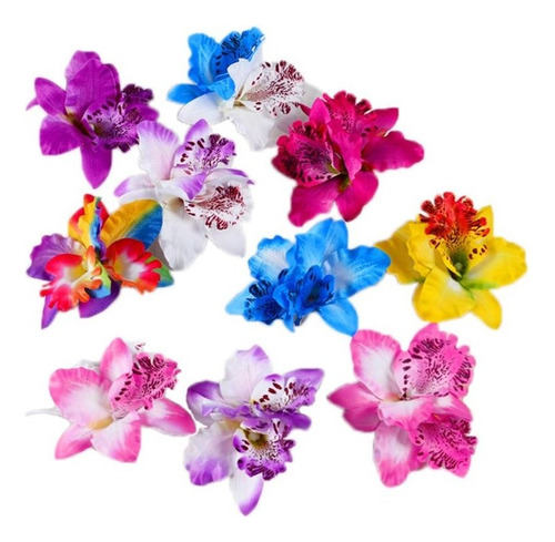 Hustar 10 Horquillas Hawaianas Para El Pelo De La Orquídea,