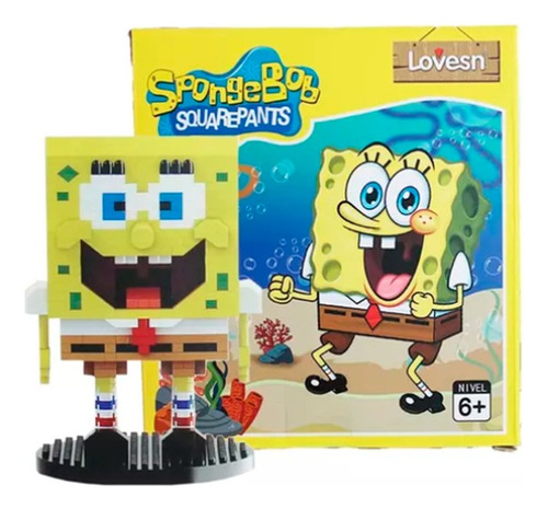 Bloques Armables De Bob Esponja 694 Piezas Figura 3d
