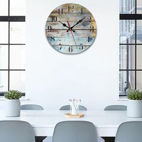 L Relojes De Pared De Madera, Reloj Multicolor