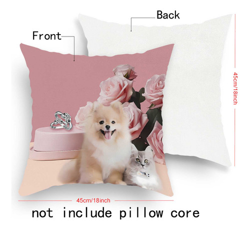 Fundas De Almohada W Pillowcase Para Perros, 18 X 18 Pulgada