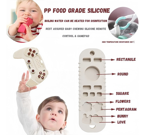 Juguetes Sensoriales De Silicona Blanda Para Bebés De 4 Piez
