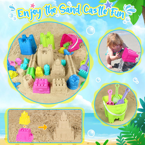 Castillo De Arena Kubusfly De Beach Toys Con 3 Cubos, 4 Pala