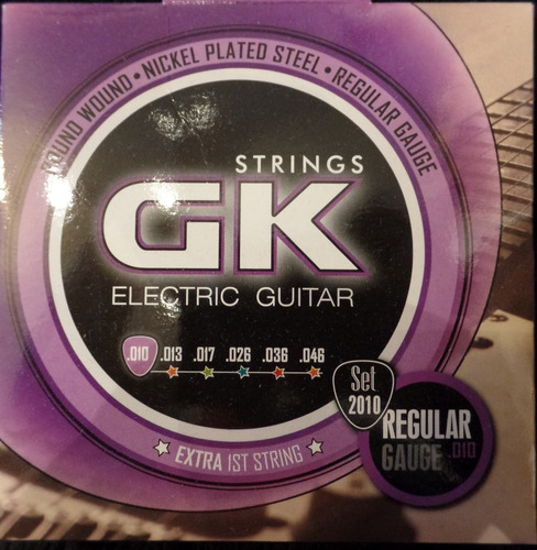 Imagen 1 de 3 de Encordado Guitarra Eléctrica Gk .010 Regular Gauge Set 2010