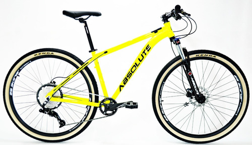 Bicicleta Aro 29 Absolute Nero 12v Susp C/ Trava Freios Hidr Cor Amarelo Tamanho do quadro 19