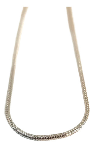 Cadena Plata 925 Clapton Cola De Ratón 060 De 60cm Largo Color Plateado