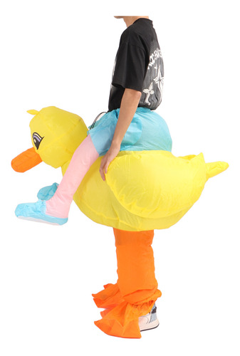 Disfraz Inflable De Ride On Duck, Amarillo, Divertido E Inno