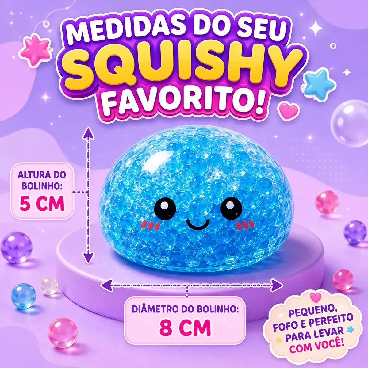 Brinquedo de Apertar Surpresa Raro Com Orbeez Antistress Colorido Bolinhas Popsy · foto 2