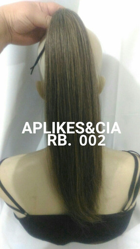 Aplique Rabo De Cavalo 45 Cm Cabelo Humano Luzes 