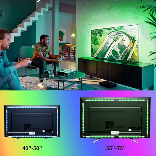 Imagen 3 de 7 de Cinta Led Inteligente Wifi Para Tv - Inmersión Rgb C/cámara