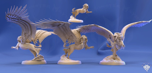 Archivo Stl Mini Monster Celestial Lion Impresoras 3d H057
