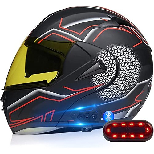 Casco De Moto Modular Con Bluetooth Integrado