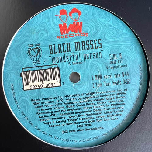 Black Masses - Wonderful Person - 12'' Single Vinil Us