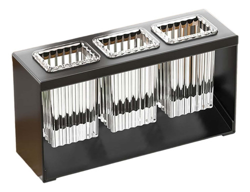 Soporte Para Utensilios Con Compartimento, Escurridor Negro
