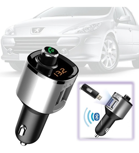 Adaptador Mp3 Bluetooth Usb Via Radio Carregador 307 2001