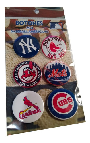 Botones Publicitarios Coleccionables Liga Mayor De Baseball 