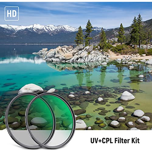 Neewer Kit De Filtro De Lente Uv Cpl De 1.929 In, Polarizado