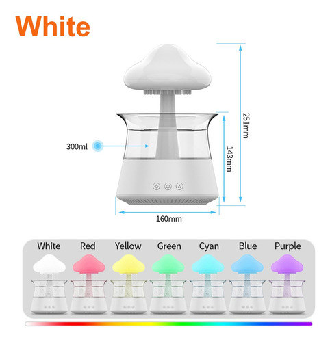Humidificador De Aire, Nube De Lluvia, Luz Nocturna, Aromate