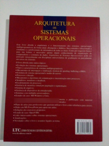 Arquitetura De Sistemas Operacionais (Usado)