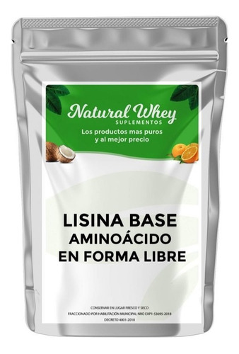 Lisina De Máxima Pureza Amino  Libre En Polvo 100 Gramos 