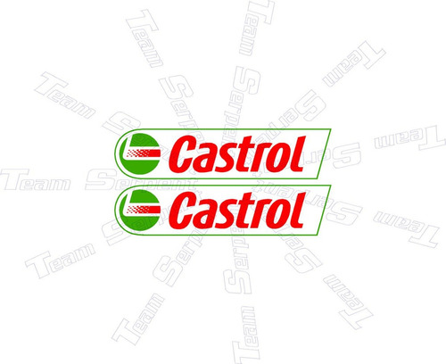 Jgo De 2 Stickers Calcomanias Castrol Oil Tuning!!!