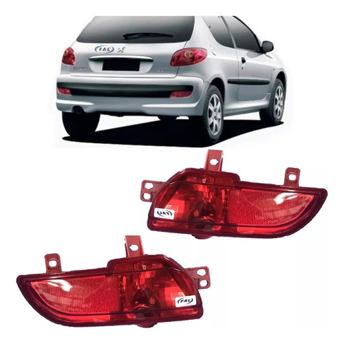  Par De Faros Traseros Antiniebla Peugeot 207  3 / 5 Ptas   