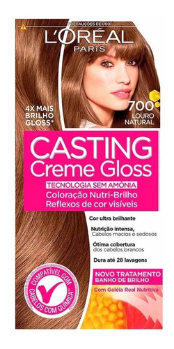 Coloração Casting Creme Gloss 700 Louro Natural L'oréal
