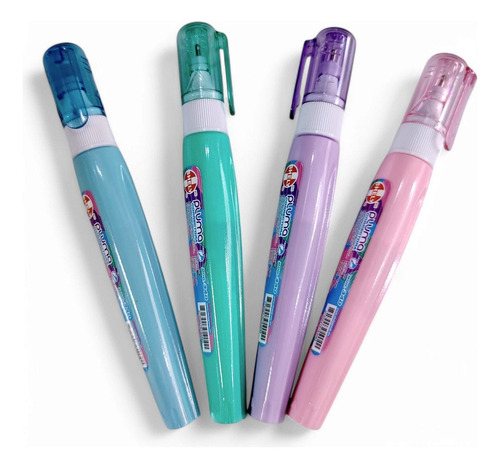 Pluma Correctora Shely Colores Pastel 12 Piezas